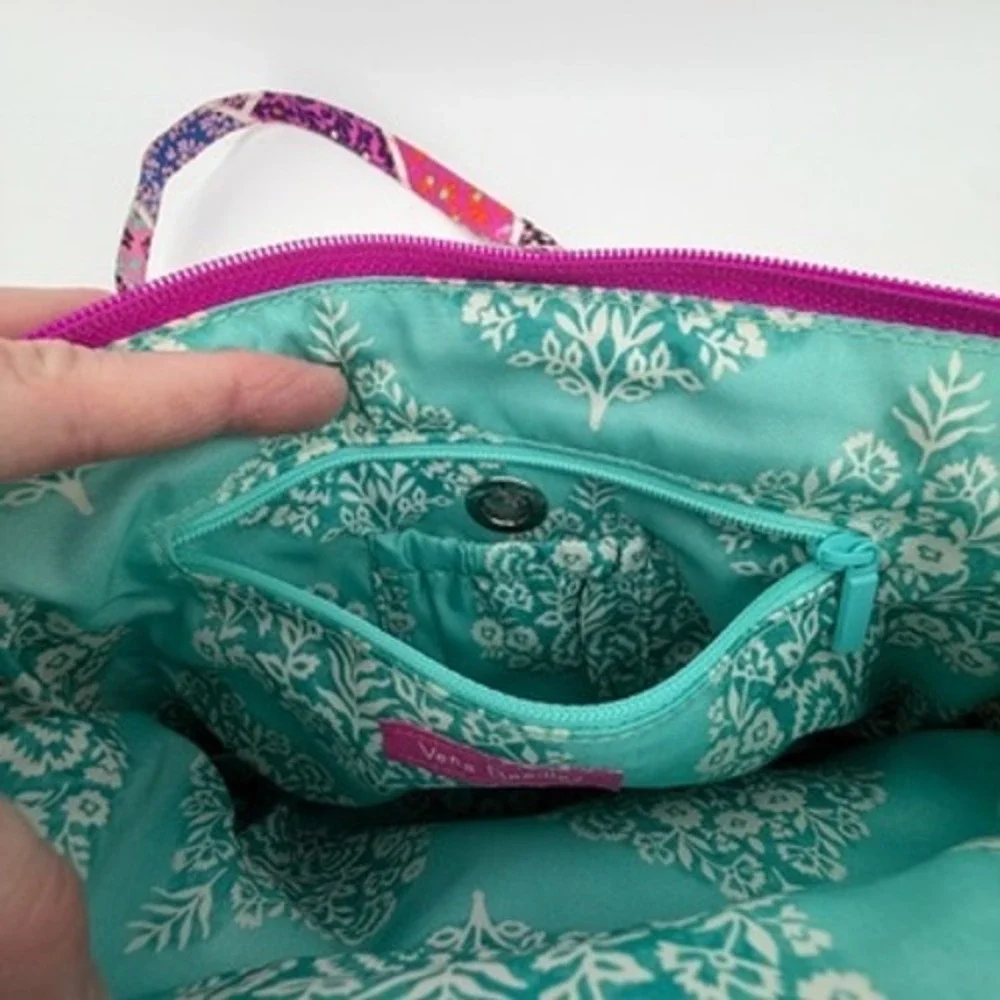 Vera Bradley All in One Crossbody Bag Modern Medley Pink Purple Floral Small
